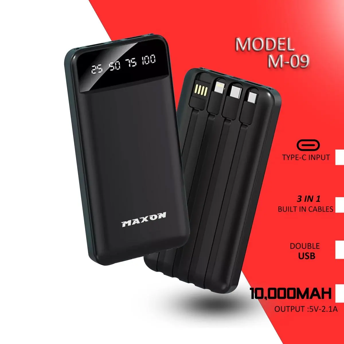 Maxon Power Bank - 10000Mah - M-09